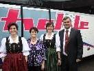 Die Geschäftsführung mit Marlis Hehle, Senior-Chefin Hildegard Hehle, Elke Bereuter-Hehle und Konrad Bereuter.
