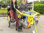Die Lebenshilfe nimmt mit den Spezialrädern am Benefiz-Radeln in Hard teil.
