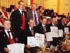 Ehrung für verdiente Funktionäre: v.li. Schuler, Welte, Dünser, Nigsch Küng. Ehrung für verdiente Funktionäre: v.li. Schuler, Welte, Dünser, Nigsch Küng.