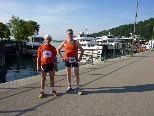 Josef Bickel und Ralf Schroeder vom Berglauf Team Sparkasse Bludenz beim Bregenzer Seelauf Josef Bickel und Ralf Schroeder vom Berglauf Team Sparkasse Bludenz beim Bregenzer Seelauf