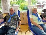 Pfadfinder Hermann und Luzia unterstützen die Blutspendeaktion