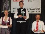 Die besten Restaurantfachleute: "GastroGlobe"-Sieger Pascal Lang (Gasthof Mohren Rankweil), Jasmine Gassner (Propstei St. Gerold) und Erwin Zirngibl (Sporthotel Walliser Hirschegg).