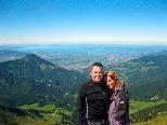 Andreas und Cathrin aus Dornbirn genossen die herrliche Aussicht über das Rheintal von der Mörzelspitze aus