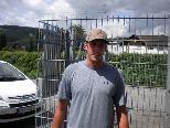 Joey Pell bei seiner Ankunft in Feldkirch