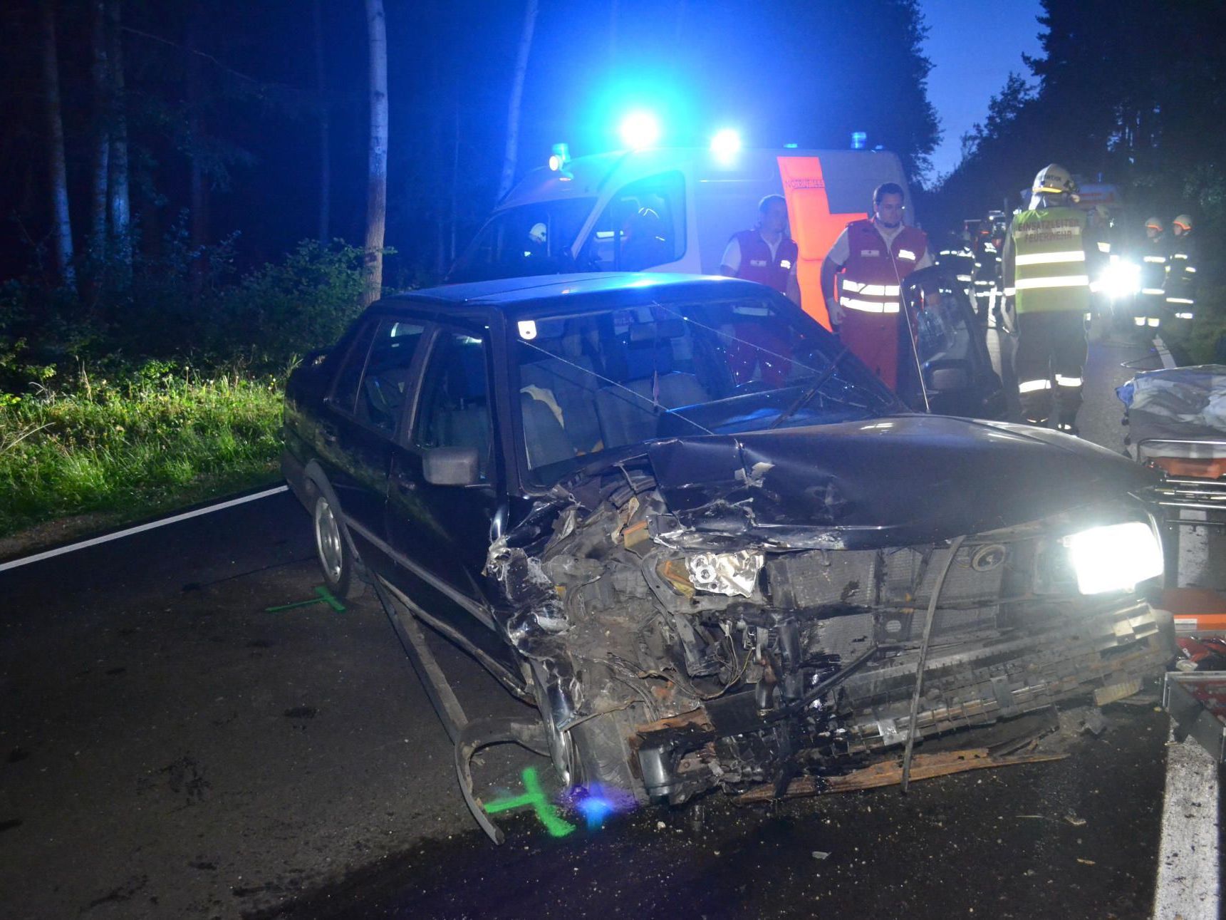 Frontalcrash auf der L141 bei Neunkirchen Frontalcrash auf der L141 bei Neunkirchen