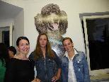 Galeristin Ursula Werner mit Künstlerinnen Lies Maculan und Kirsten Helfrich