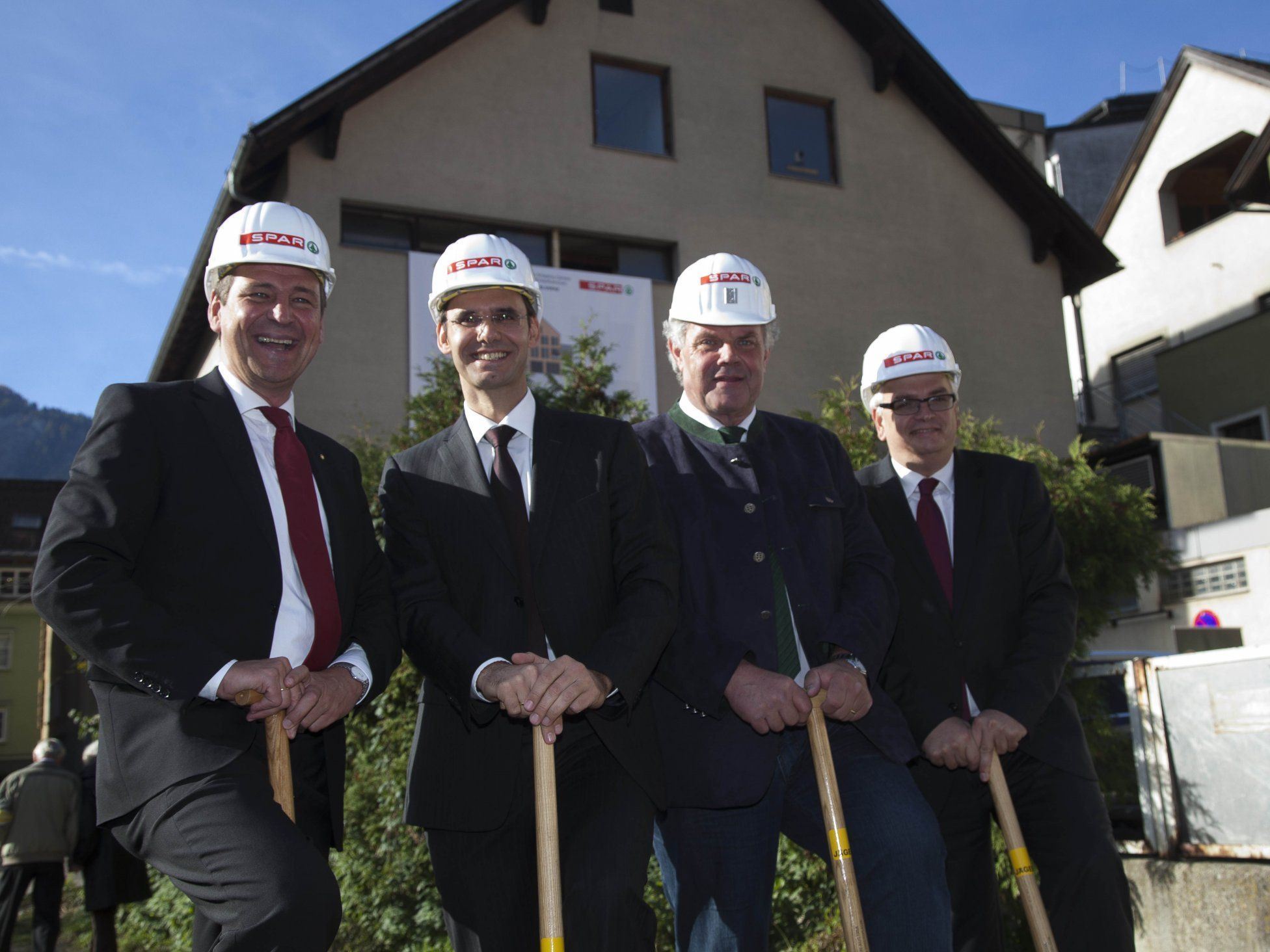 Spatenstich beim Bludenzer Kronenhaus Spatenstich beim Bludenzer Kronenhaus