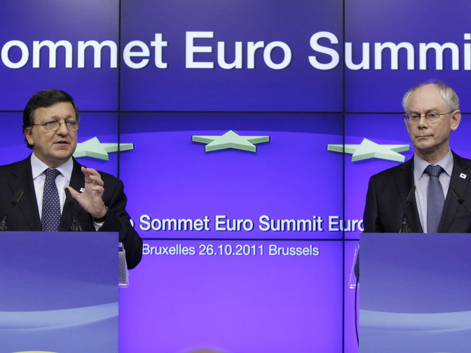 Herman Van Rompuy und Jose Manuel Barroso