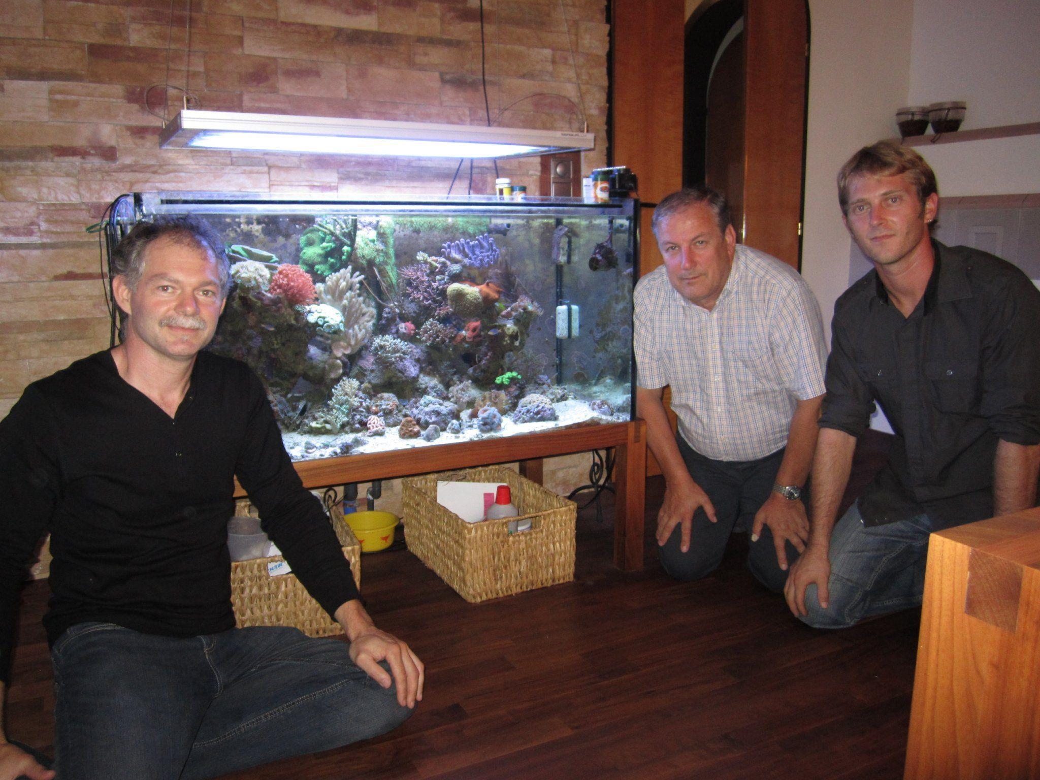 Peter Gregotsch, Werner Böckle und Pacal Troy sind begeisterte Meerwasseraquarianer