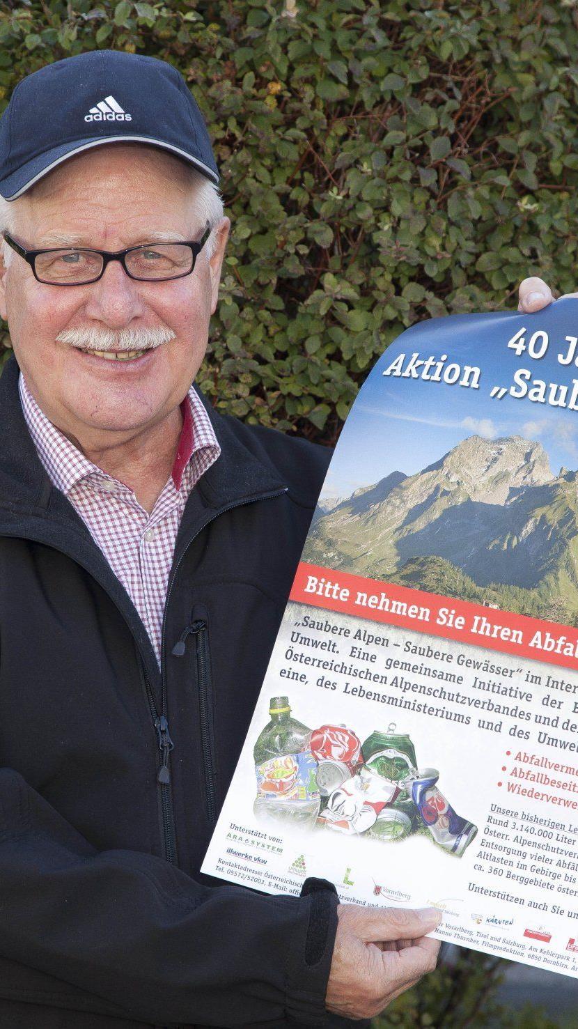 Im Rahmen der Aktion „Saubere Alpen“ organisiert der Alpenschutzverein jeden Sommer Flurreinigungen.