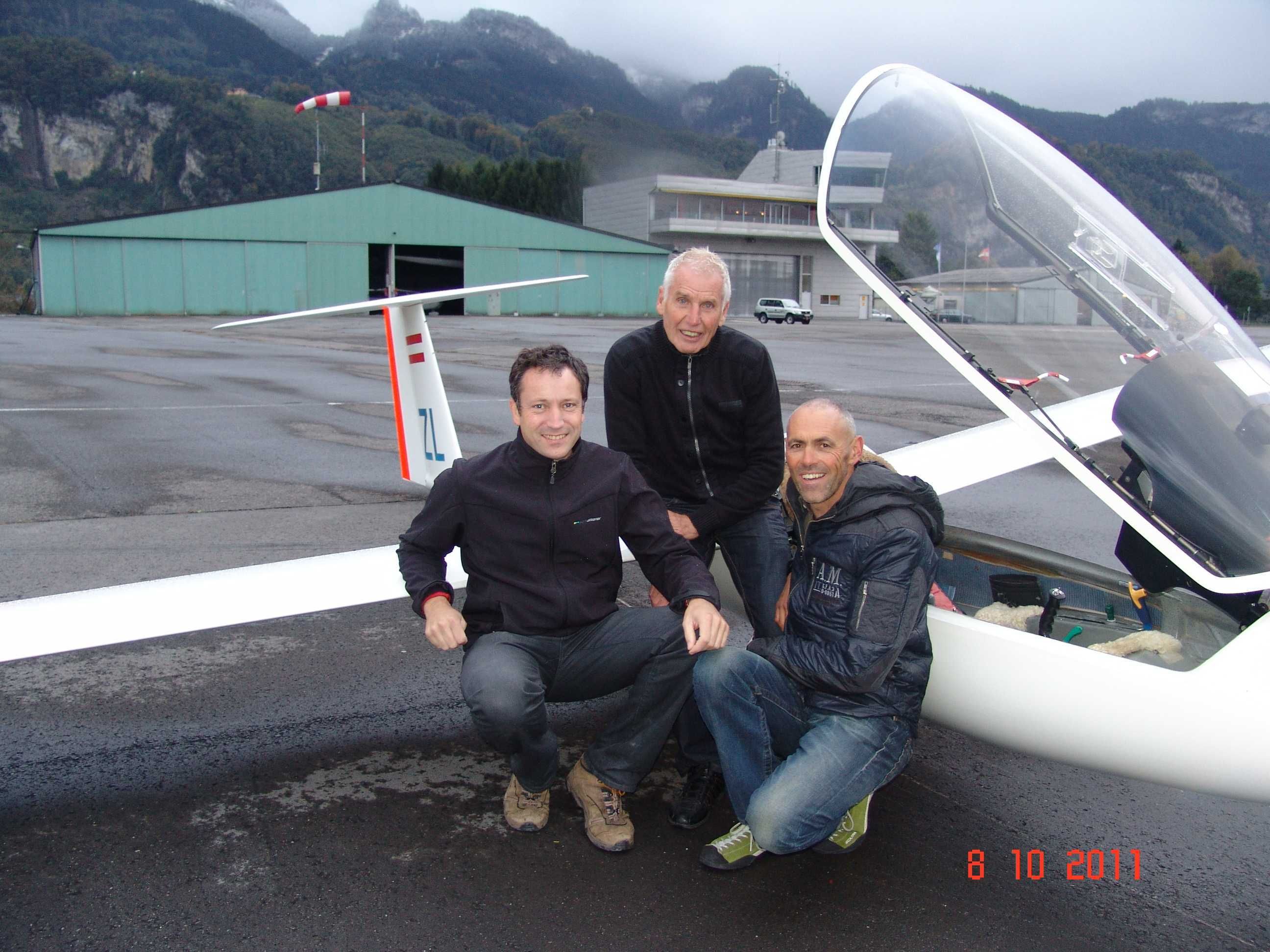 Die Macher in der österr. Segelfliegerszene: Werner Amann, Heinz Hämmerle und Peter Mungenanst