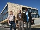 Vizebürgermeister Dietmar Fetz, Bürgermeister Norbert Fink und Architekt Johannes Daniel Michel Vizebürgermeister Dietmar Fetz, Bürgermeister Norbert Fink und Architekt Johannes Daniel Michel