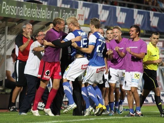 FC Lustenau will am Freitag gegen Leader Altach wieder jubeln. FC Lustenau will am Freitag gegen Leader Altach wieder jubeln.