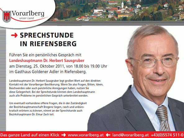 Sprechstunde in Riefensberg Sprechstunde in Riefensberg