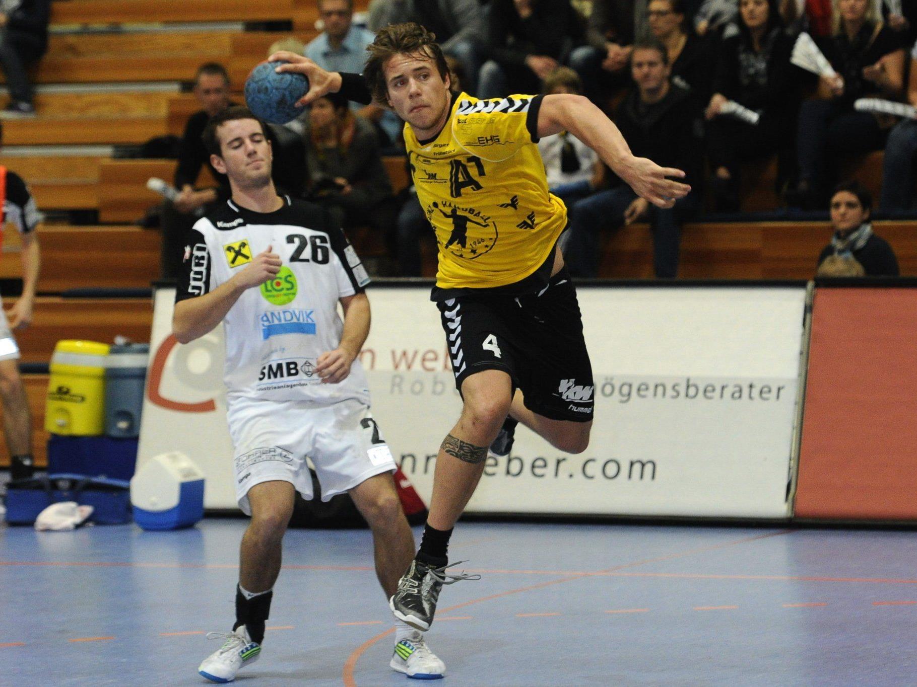 Knapper Sieg für Bregenz Handball gegen Leoben.