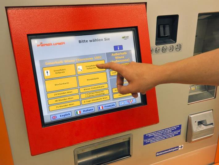 Die Ticketautomaten der Wiener Linien streiken bei der Bankomatzahlung.
