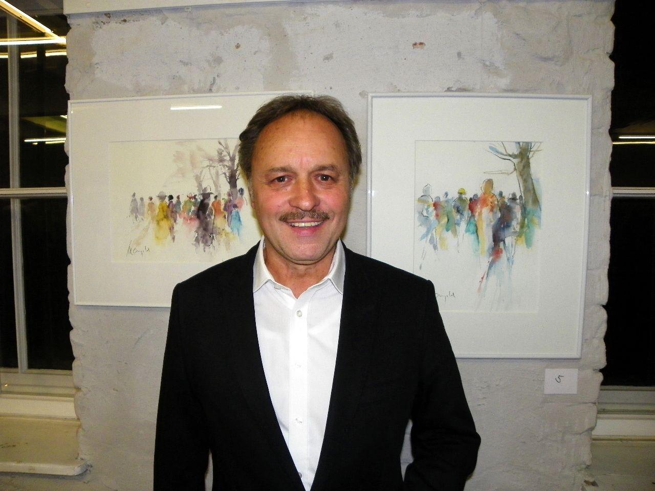 Künstler Gerhard Mangold präsentierte Aquarellarbeiten