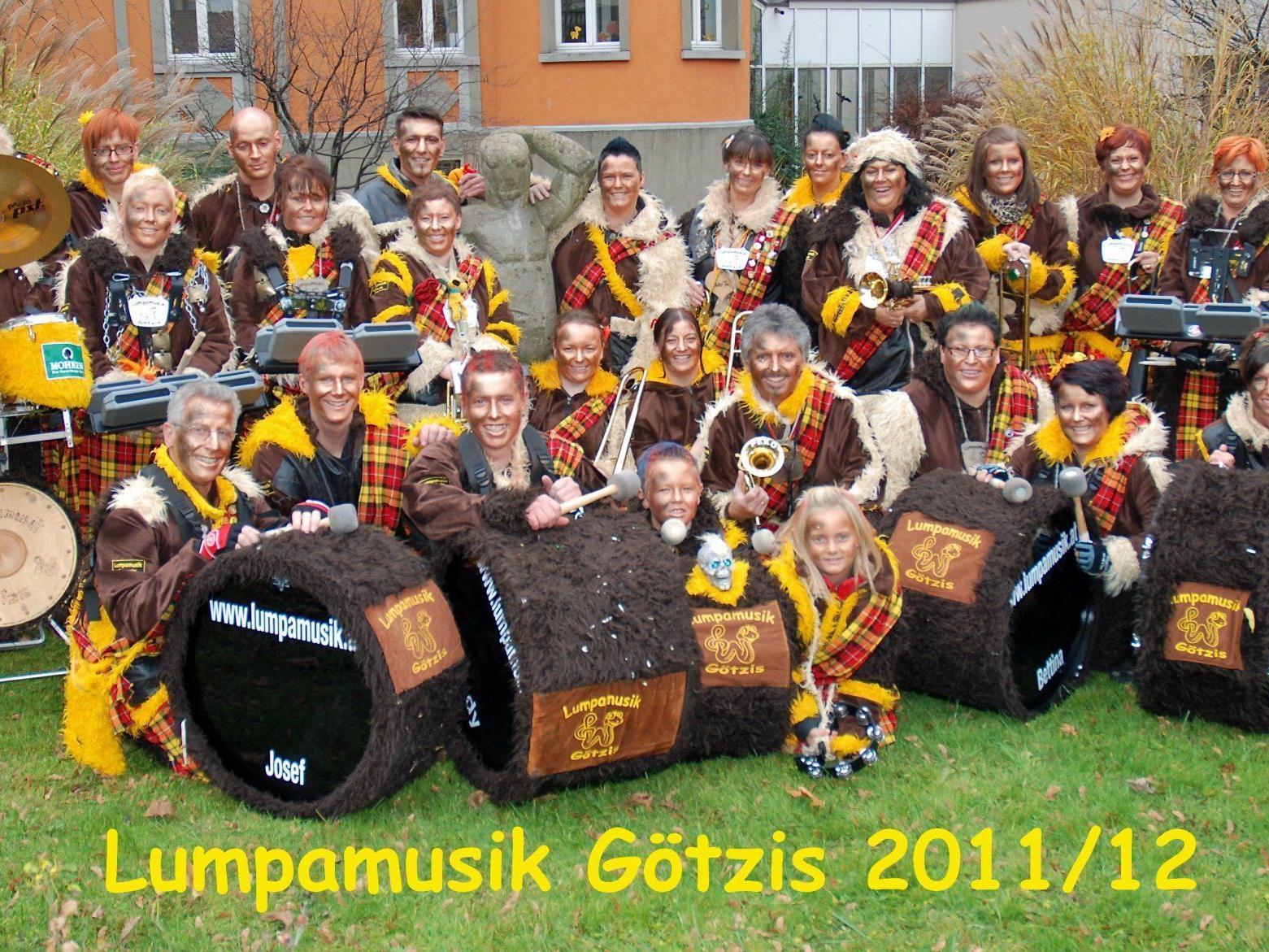 Fasnateröffnung der Lumpamusik Götzis in Götzis, Götzis Berg, Mäder und Meiningen