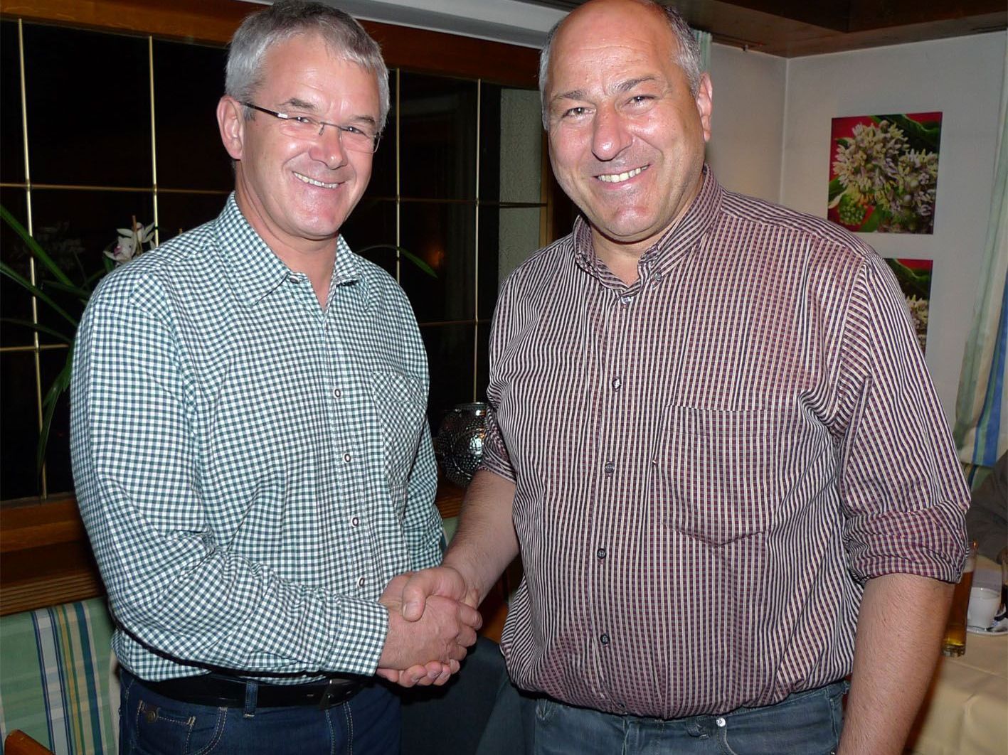 Arnold Hirschbühl und Hubert Malin bei der Amtsübergabe Arnold Hirschbühl und Hubert Malin bei der Amtsübergabe