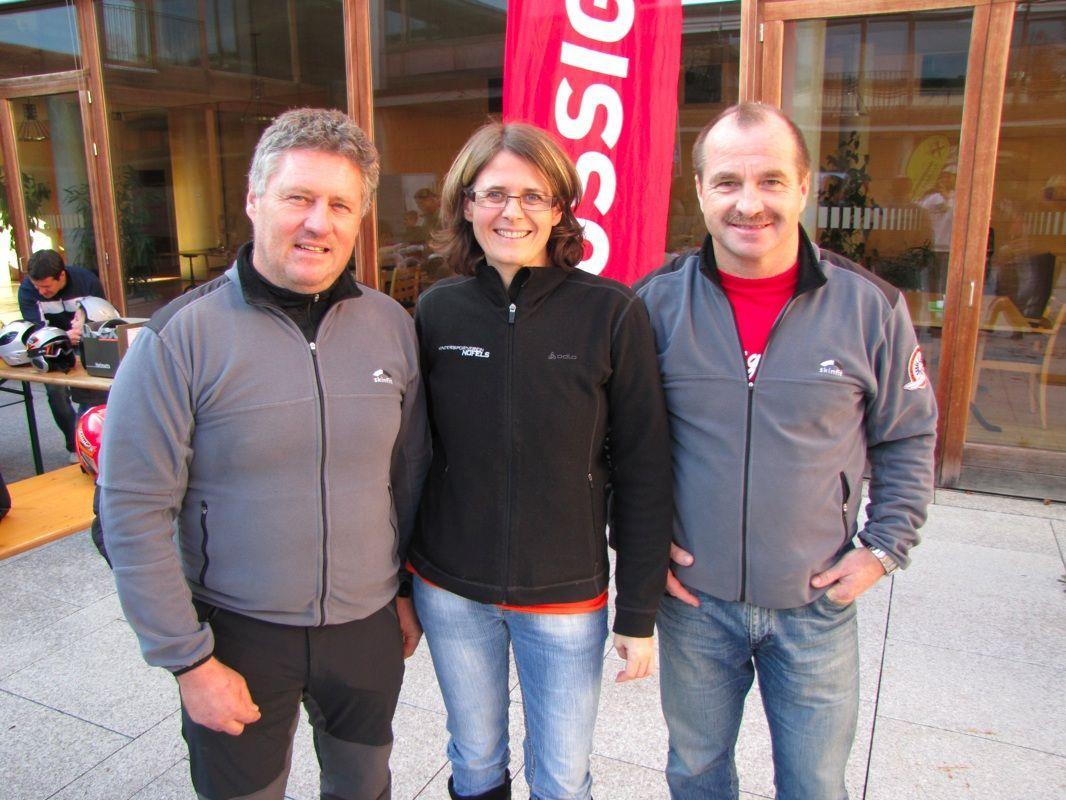 Michael Lampert (ehem. Obmann), Karin Amann (Obfrau) und Hans Dunst (Vize)