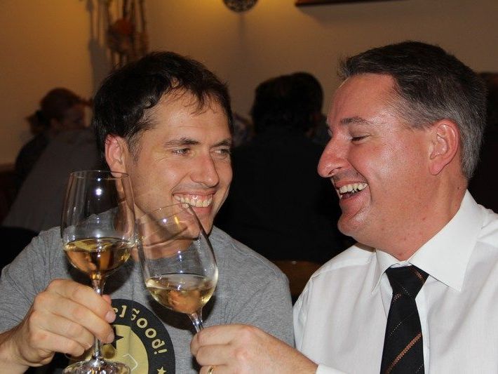 In sichtlich guter Laune waren Martin Lemmerer und Michael Samal In sichtlich guter Laune waren Martin Lemmerer und Michael Samal