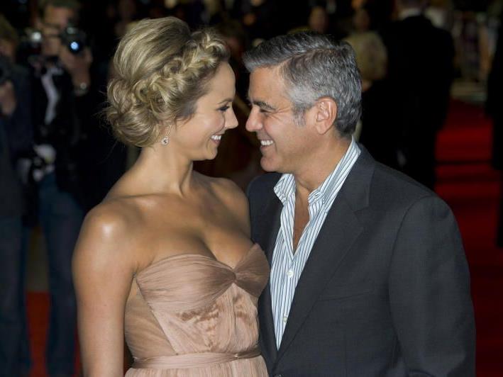 So in love: Stacy Keibler und George Clooney So in love: Stacy Keibler und George Clooney