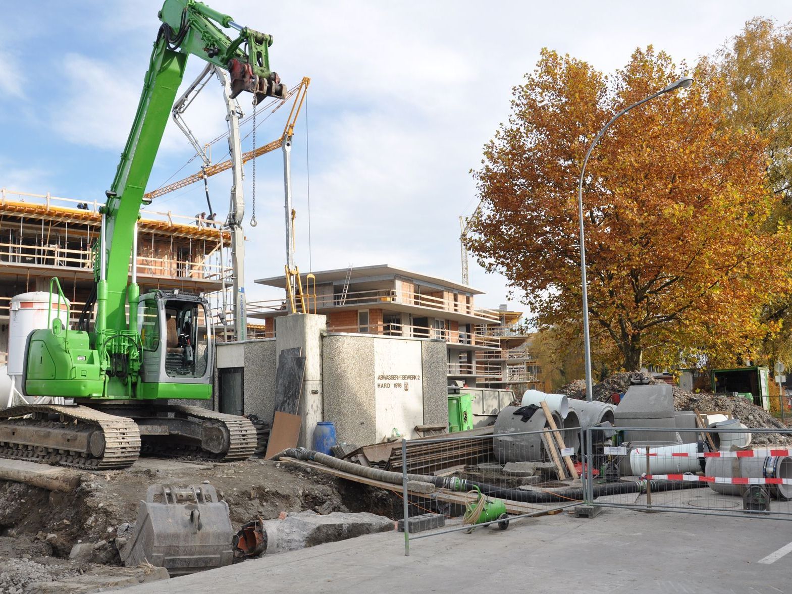 Die Pumpwerkbaustelle gehört schon bald der Vergangenheit an. Die Pumpwerkbaustelle gehört schon bald der Vergangenheit an.
