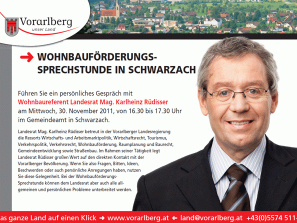 Möglichkeit zum Gespräch mit LR Rüdisser Möglichkeit zum Gespräch mit LR Rüdisser