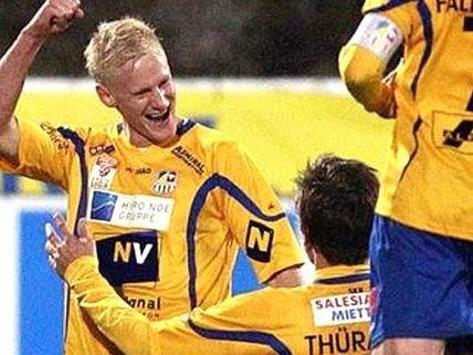 Triumph: St. Pölten schlug am Freitag den WAC. Triumph: St. Pölten schlug am Freitag den WAC.