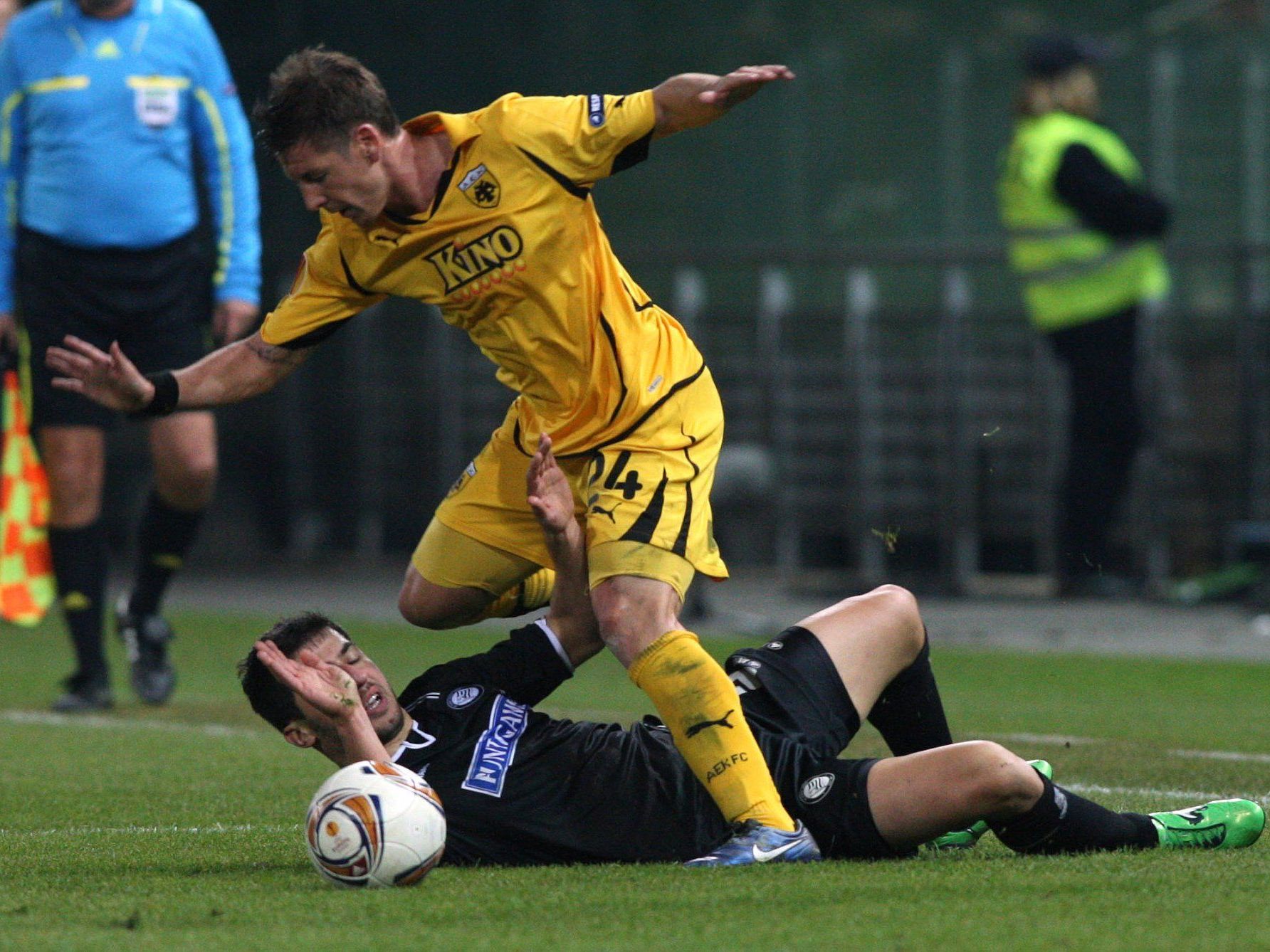 Fußball-Meister Sturm Graz enttäuschte in der EL. Fußball-Meister Sturm Graz enttäuschte in der EL.