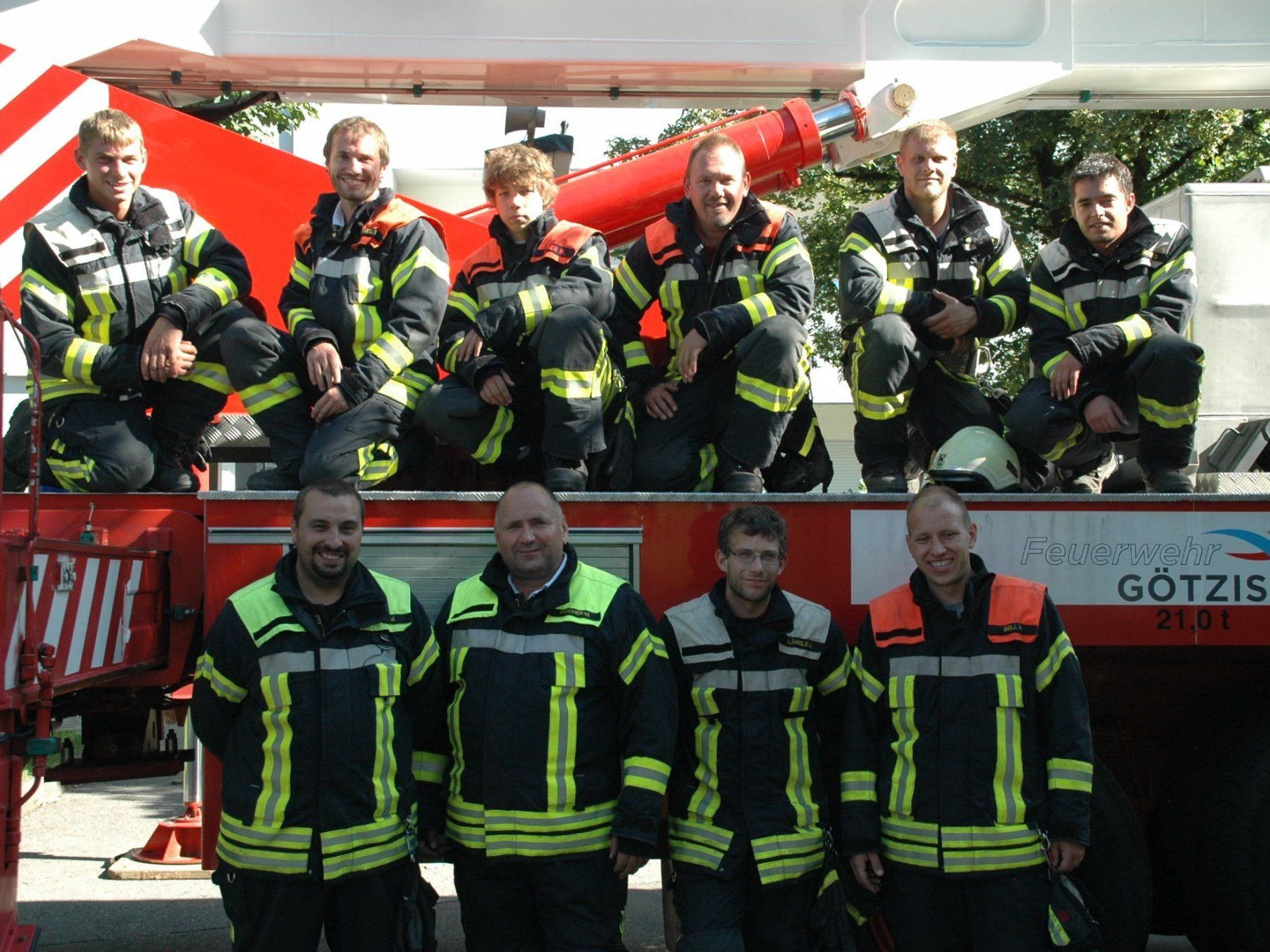 Die Männer der Feuerwehr Götzis sehen mit Freude dem neuen Jahr entgegen