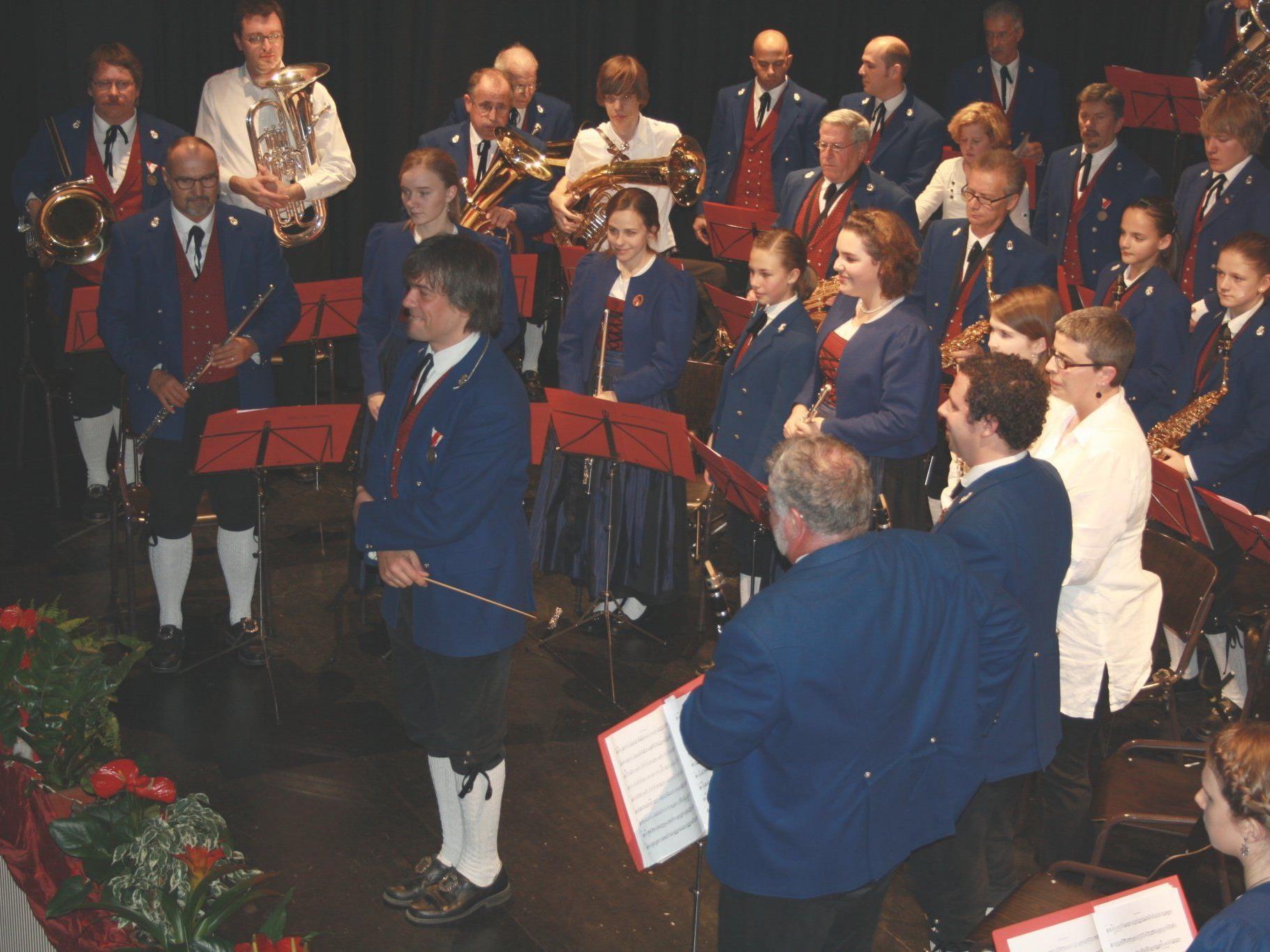 Die Bürgermusik mit Dirigent Wolfgang Jäger gilt als Aushängeschild der Stadt Hohenems.