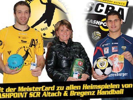 Die Meistercard gilt für die Heimspiele des SCR Altach und Bregenz Handball