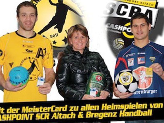 Die Meistercard gilt für die Heimspiele des SCR Altach und Bregenz Handball Die Meistercard gilt für die Heimspiele des SCR Altach und Bregenz Handball