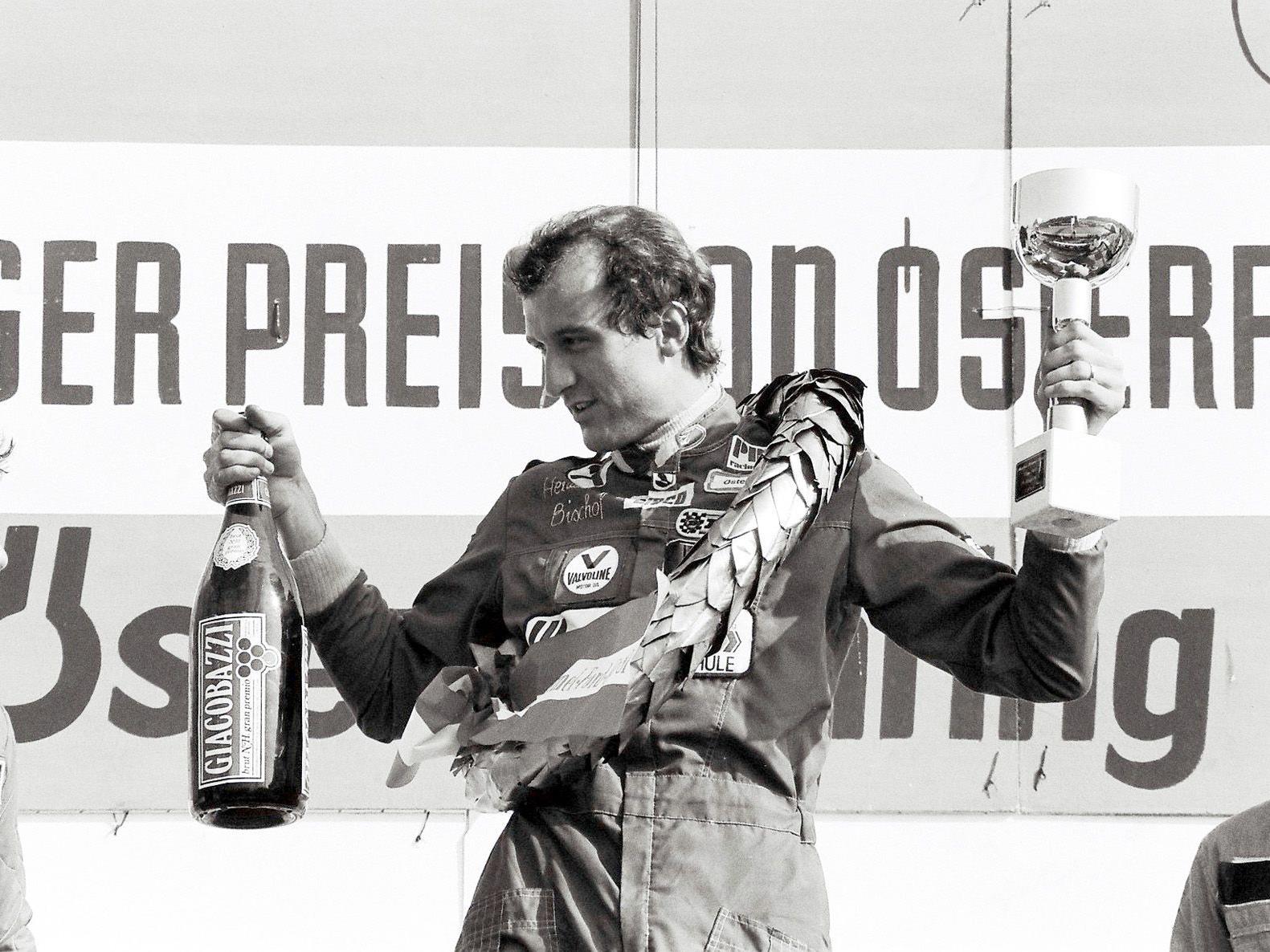 16. August 1981: Bischof siegt im Formel-Ford-Rahmenprogrammrennen zum F-1GP von Österreich.