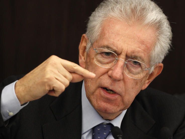 Mario Monti, angetreten, um Italien vor einem Pleite-Schicksal zu bewahren Mario Monti, angetreten, um Italien vor einem Pleite-Schicksal zu bewahren