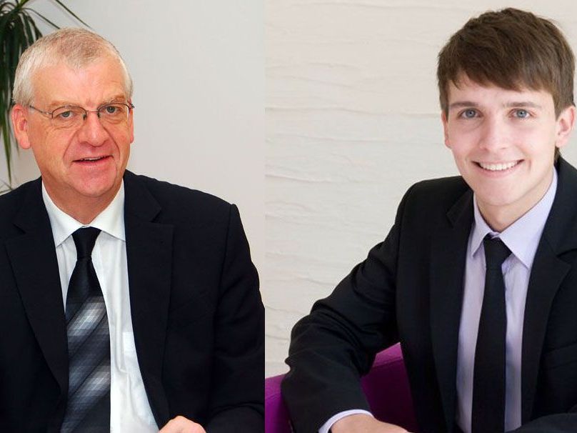 Wolfgang Türtscher (ÖAAB-Lehrer) und Christian Zoll (Schülerunion). Wolfgang Türtscher (ÖAAB-Lehrer) und Christian Zoll (Schülerunion).