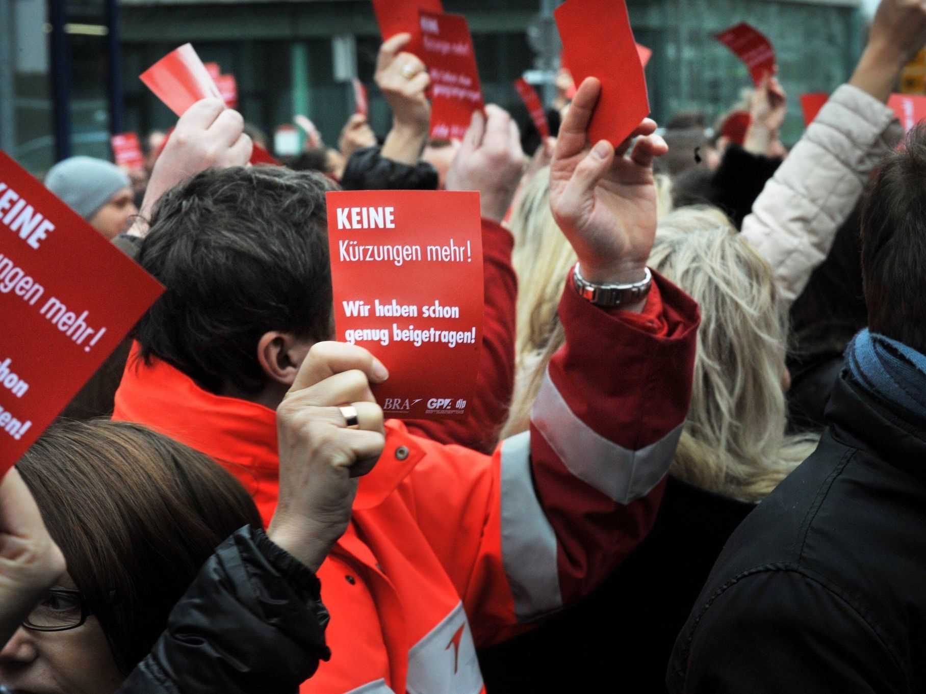 Das Bodenpersonal protestiert Das Bodenpersonal protestiert