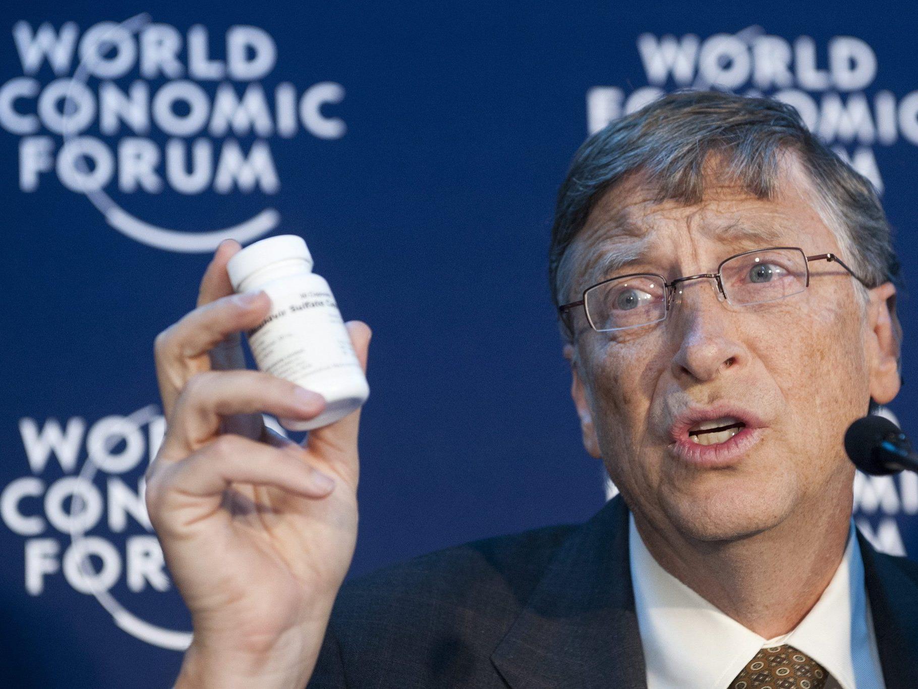 Bill Gates spendet 750 Millionen Dollar zur Krankheitsbekämpfung.
