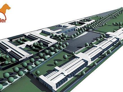So wird der TierQuarTier-Gebäudekomplex aussehen, der bis 2015 in Wien-Donaustadt entsteht