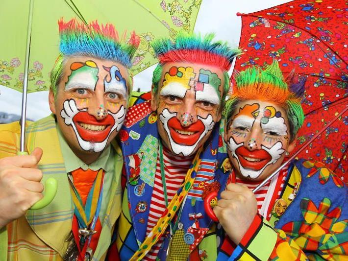 Die Clowns Martin, Manfred und Philipp aus Bludenz sorgten in Koblach für gute Stimmung.