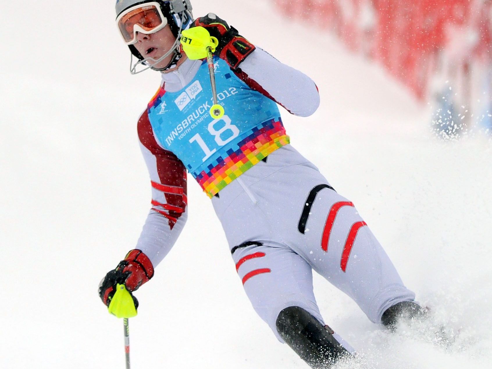 Mathias Graf jubelt über den dritten Platz. Mathias Graf jubelt über den dritten Platz.