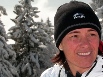 Andrea Hollenstein wurde Landesmeisterin im Skibergsteigen.