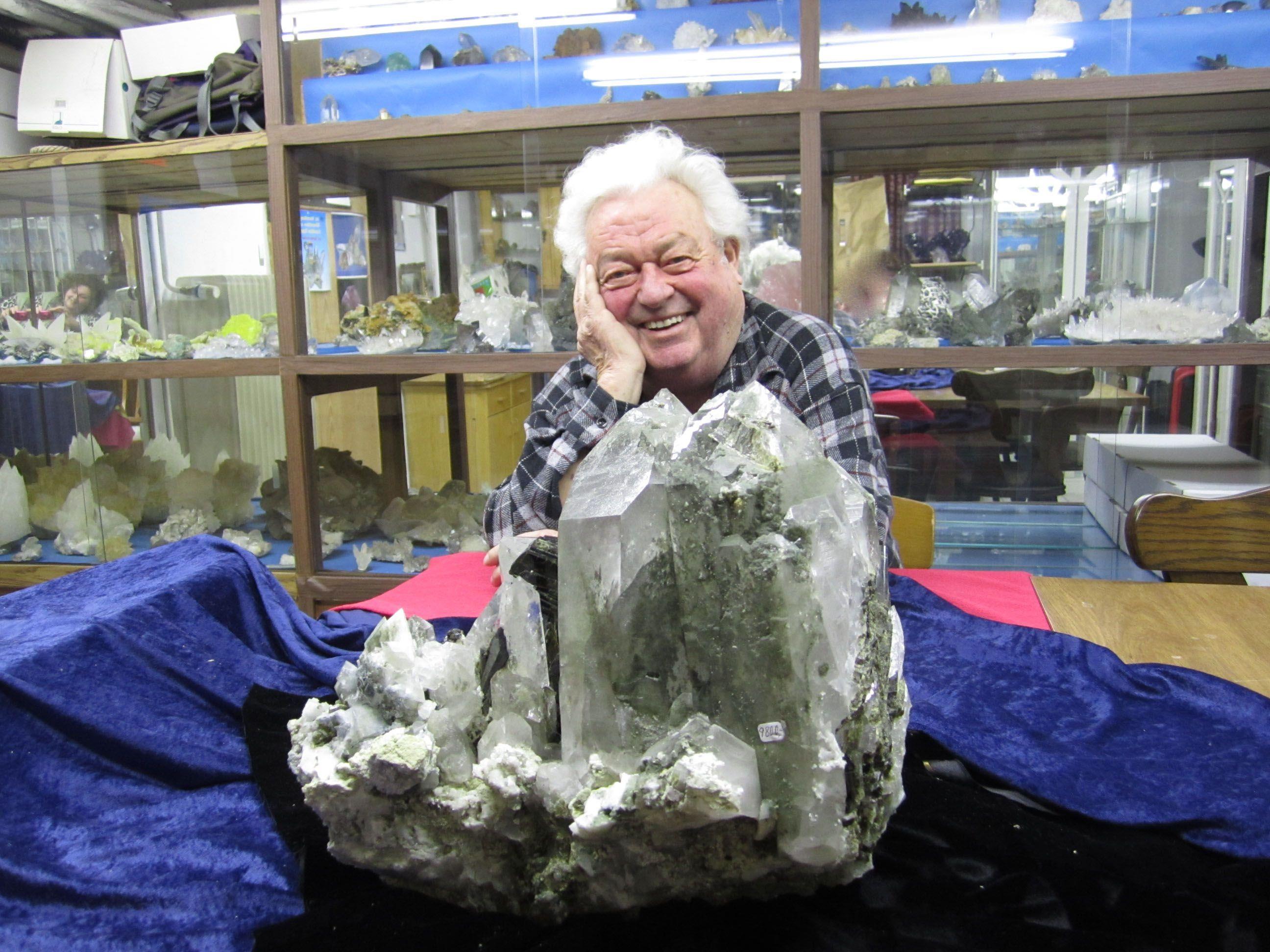 Der ganze Stolz von Fridolin Moosbrugger - Bergkristall mit Epidot