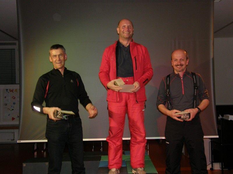 Rainer Zwischebrugger (Mitte) war der Tagesschnellste.