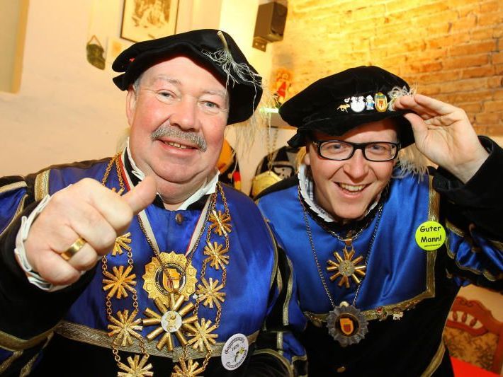 Spältabürger-Präsident Thomas Kathan mit seinem Vize Christoph Nocker. Spältabürger-Präsident Thomas Kathan mit seinem Vize Christoph Nocker.