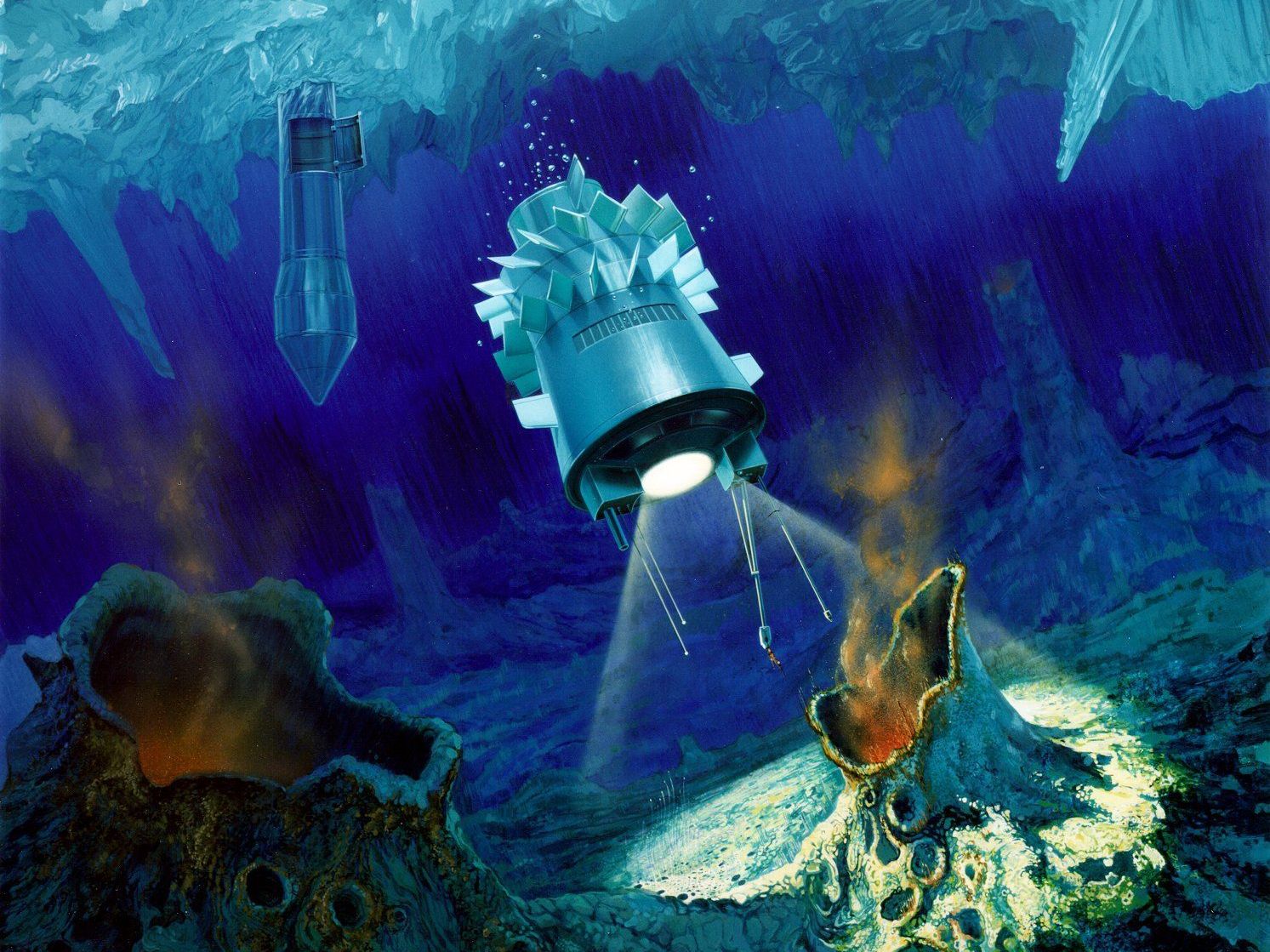 NASA-Sonde erforscht die tiefen Gewässer. NASA-Sonde erforscht die tiefen Gewässer.