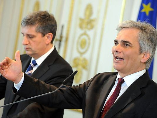 Spindelegger und Faymann präsentieren am Freitag Ergebnis. Spindelegger und Faymann präsentieren am Freitag Ergebnis.