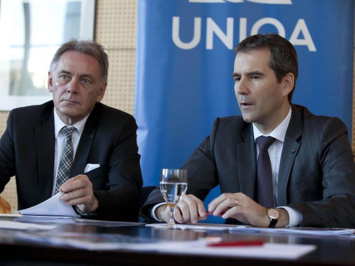 Uniqa-Landesdirektor Bruno Hutter (l.) und der neue Vorstandsvorsitzende der Uniqa Österreich, Hartwig Löger