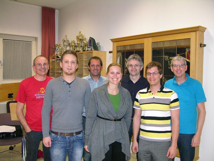 Der neu gewählte Vorstand der Nenzinger Musik Der neu gewählte Vorstand der Nenzinger Musik